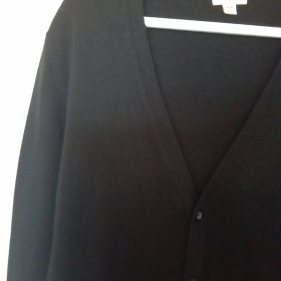 Merona Black Long Sleeve V Neck Boyfriend Cardigan - Picture 5 of 11